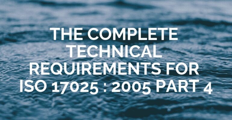 ISO 17025 2005 technical requirements