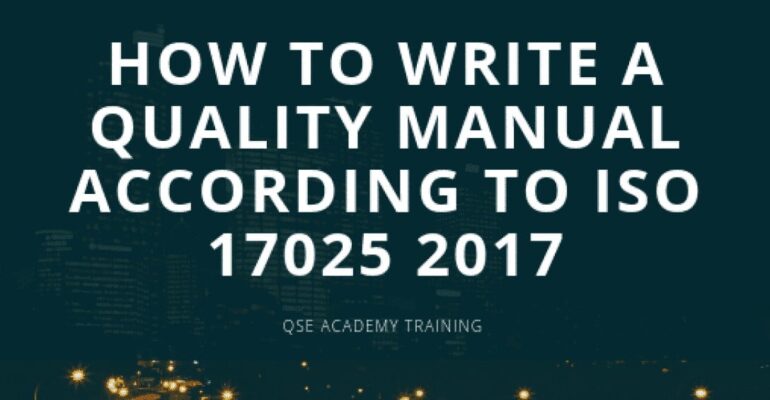 how to write quality manual