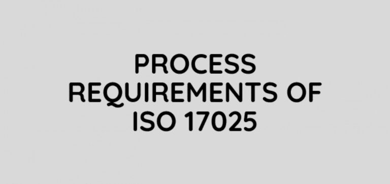 Process Requirements of ISO 17025