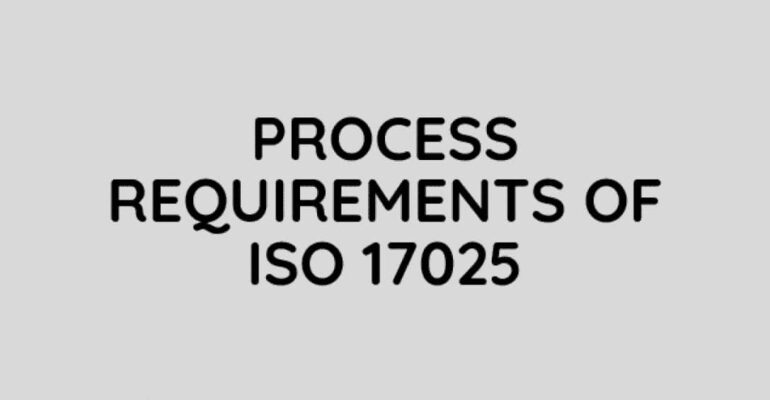 Requisitos de processo da ISO 17025
