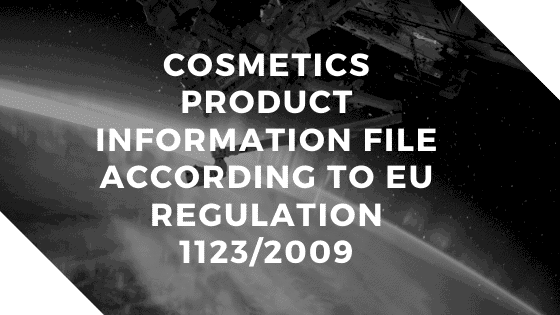 Ficheiro de Informação de Produtos Cosméticos De acordo com o Regulamento da UE 1123/2009