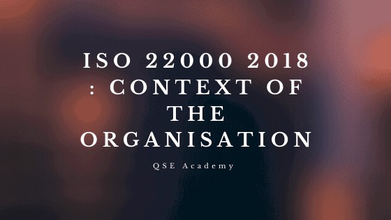 ISO 22000 2018 context