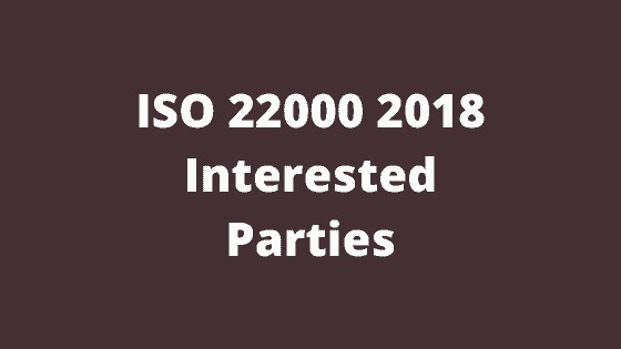 ISO 22000 2018 Partes Interessadas