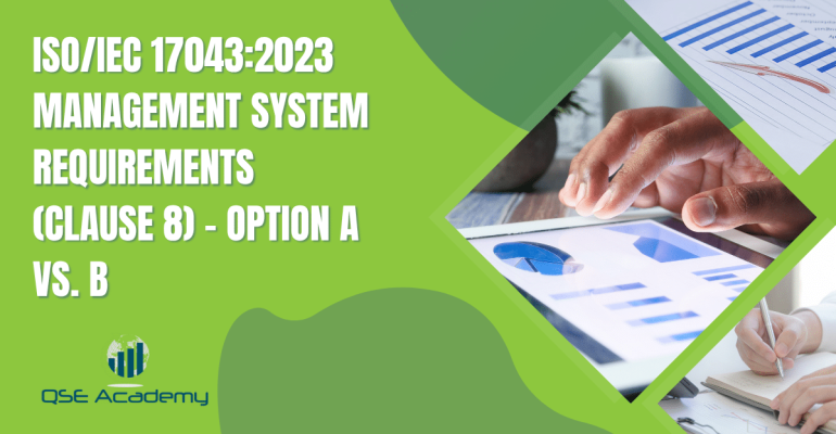 ISOIEC 170432023 Management System Requirements (Clause 8) – Option A vs. B