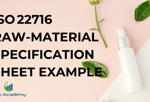 ISO 22716 Raw‑Material Specification Sheet Example