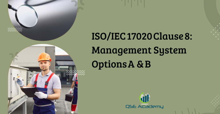 ISOIEC 17020 Clause 8 Management System Options A & B