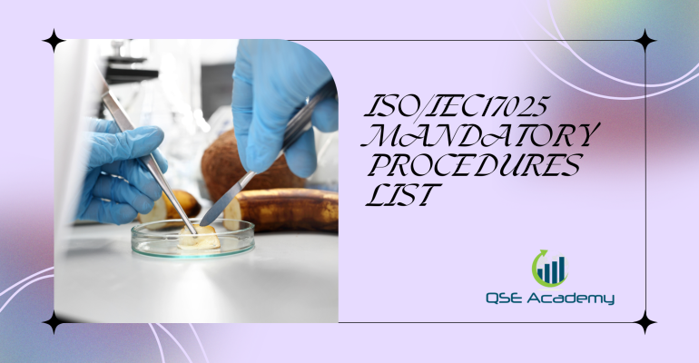 ISOIEC 17025 Mandatory Procedures List