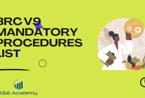 BRC V9 Mandatory Procedures List