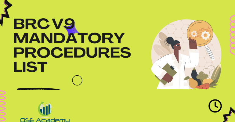 BRC V9 Mandatory Procedures List