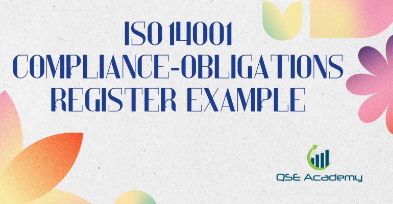 ISO 14001 Compliance‑Obligations Register Example - Qse academy