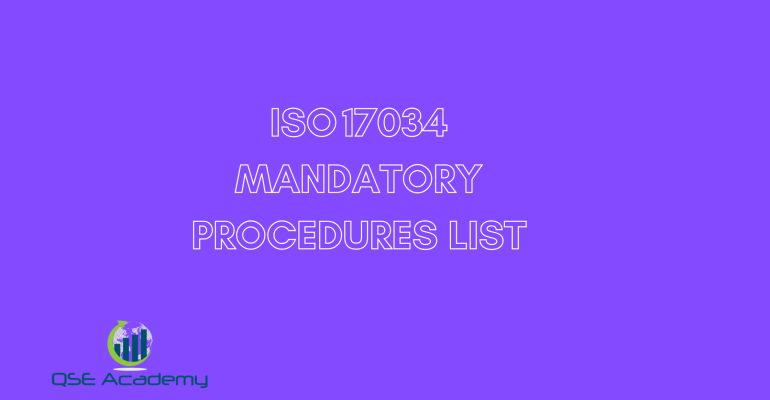 ISO 17034 Mandatory Procedures List