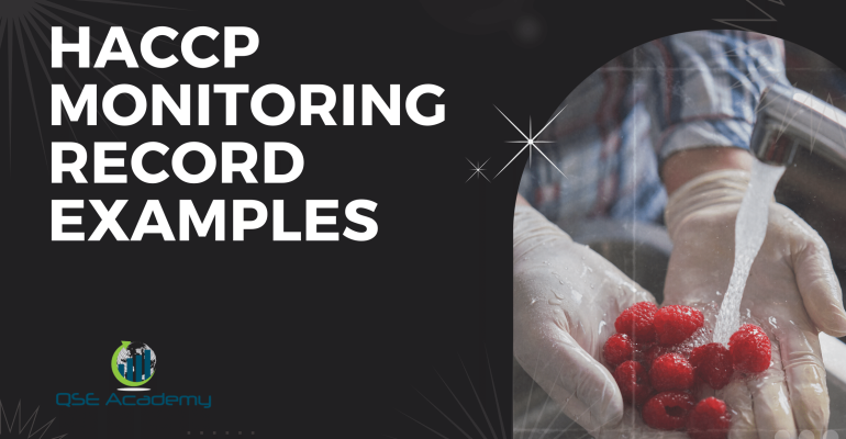 HACCP Monitoring Record Examples